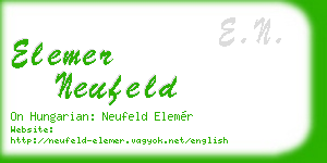 elemer neufeld business card